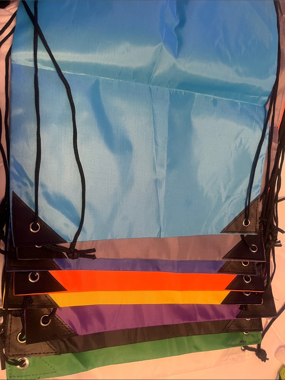 9 Lightweight Drawstring Backpacks - Unbranded New 16 x 13.5